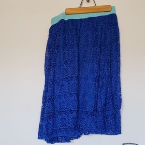 Blue lace skirt